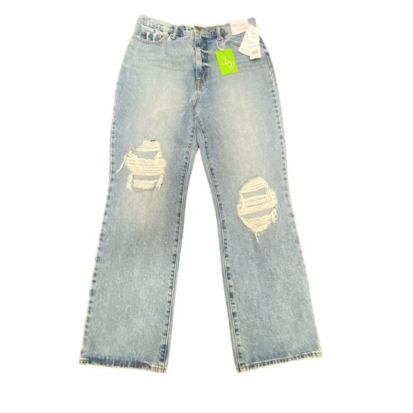 Sam Edelman YARO High Rise 90's Pinched Waist Jeans Distressed Denim Size 31 - Picture 4 of 11